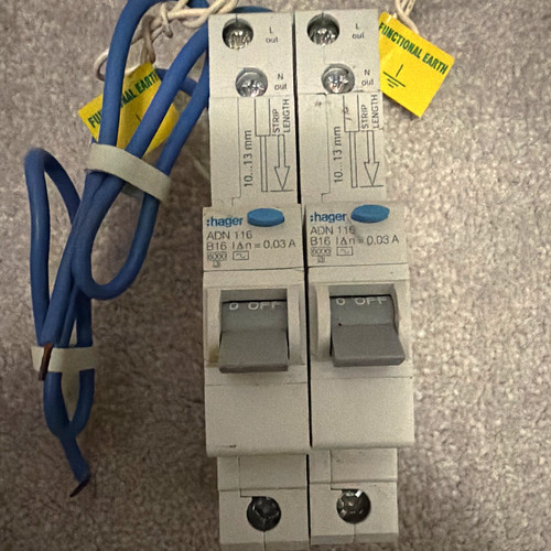 Hager adn116 rcbo circuit - rcbo,