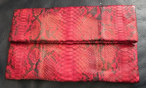 Genuine python skin foldover - genuine,