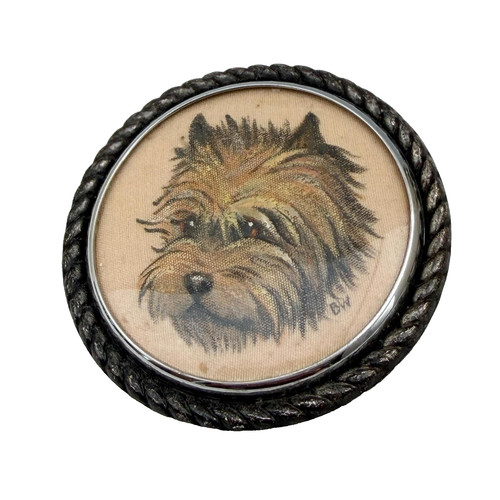 Cairn terrier dog brooch - terrier,