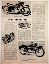 Velocette 1958 Magazine Print