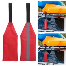 Red safety flags for - flags, long