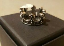 Outlaws Amsterdam Stainless Steel The King Crown Ring Size 8 NEW NO BOX