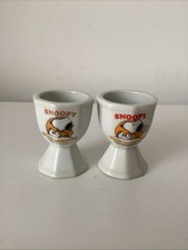 2 Snoopy Egg Cups 'Good