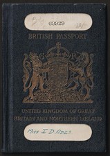 VINTAGE EXPIRED BRITISH PASSPORT 1929
