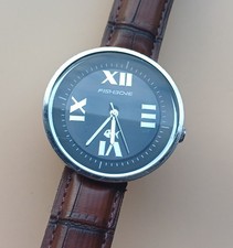 Vintage Mens Oval Face Fishbone Quartz Watch, 39 mm, Tested and Working 