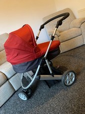 Red Mamas&Papas Zoom Stroller & Carrycot