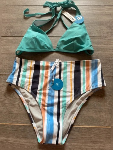 Cupshe turquoise stripy - cupshe, bikini