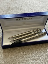 WATERMAN HEMISPHERE Vintage  Chrome, Rollerball Ballpoint Pens Mechanical Pencil