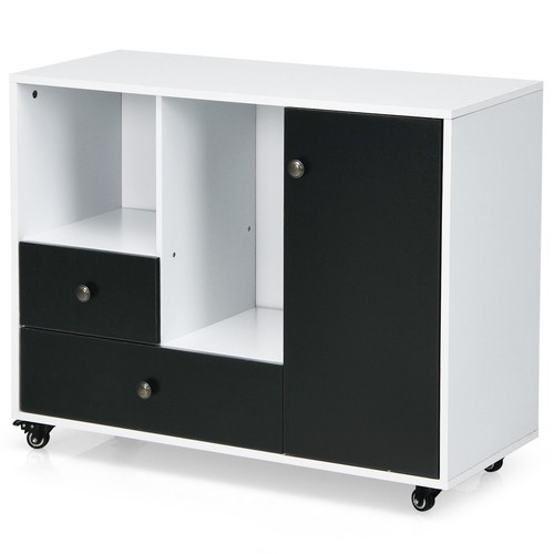 Drawer rolling printer stand - 2-drawer,