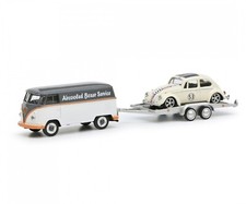 Schuco 1/64 VW Volkswagen T1 + Trailer + Beetle #53 Herbie Lowrider. metal. Box