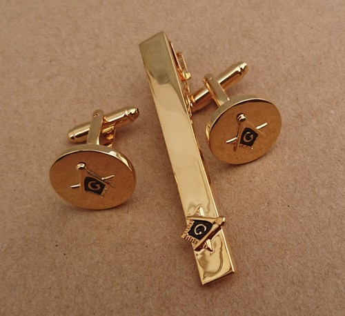 Premium masonic cufflinks tie - premium,