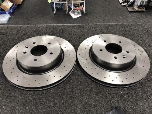 Rear brake discs cross drilled - brake,
