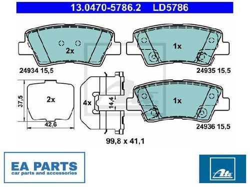 Brake pad set disc - pad, for