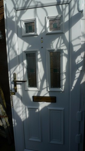 Pvc front door with frame - front,