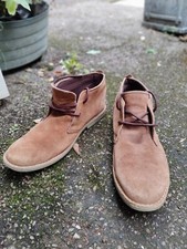 Matalan mens beige Camel suede Leather Lace Up Oxford Boots shoes UK 12 EU 46