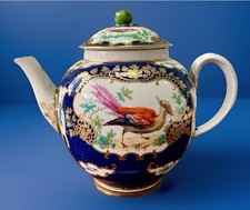 Antique Late 19th Early 20th Century English Hand Painted Porcelain Teapot