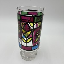 Schlitz Beer Glass Stained