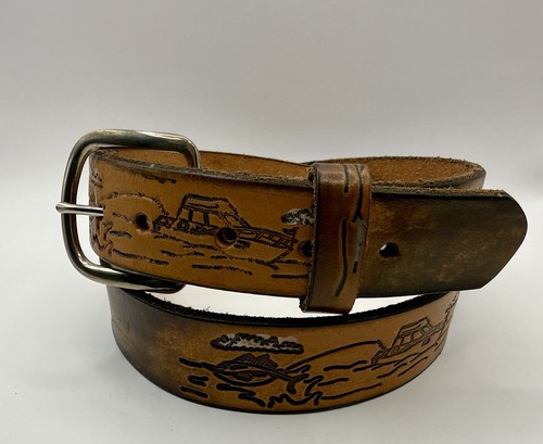 Vintage leather belt hand - vintage,