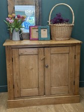 Antique pine school - cupboard, /