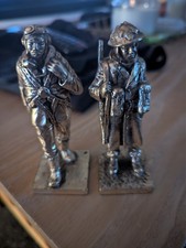 2x Pewter Statues