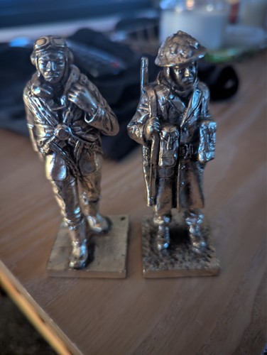 Pewter statues - pewter,