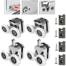 4/8x Shower Door Rollers Wheels Runners for Curved Door Top & Bottom Replacement