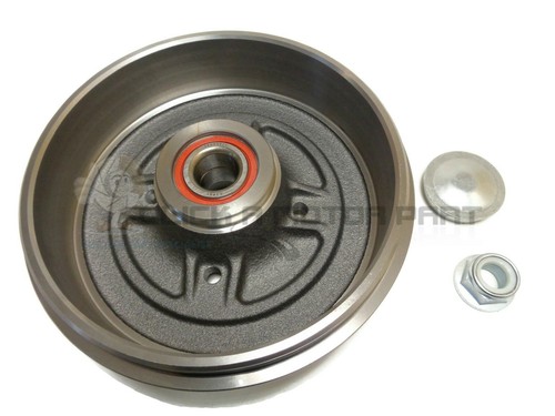 Rear brake drum with - rear, 1