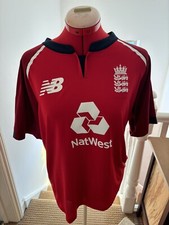 Official England New Balance Cricket Shirt Size M