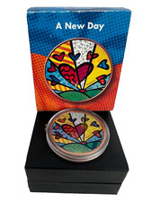 ROMERO BRITTO A NEW DAY BRONZE MEDAL LIMITED EDITION RARE COLLECTION ART BRAZIL