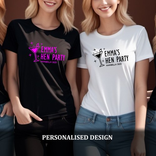 Customised hen party tshirts - customised,
