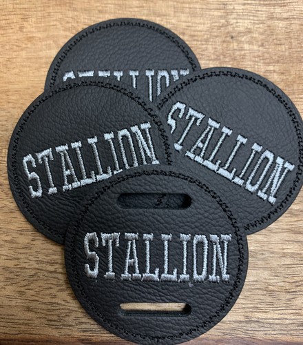 6cm black leather - x, stallion