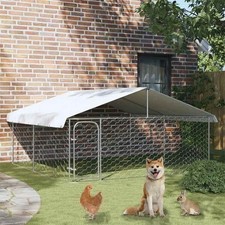 Outdoor Dog Kennel with Roof