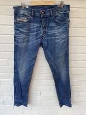 DIESEL Jeans Tepphar Mens Blue Slim Carrot Stretch Button Fly 0820S W33 L30