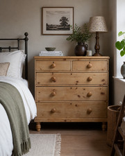 Victorian Pine Chest Of 5