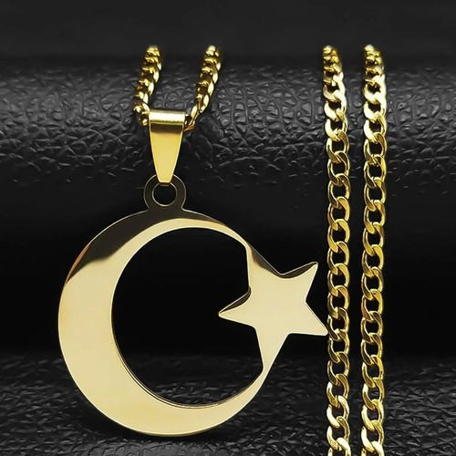 Turkish star moon pendant - moon,