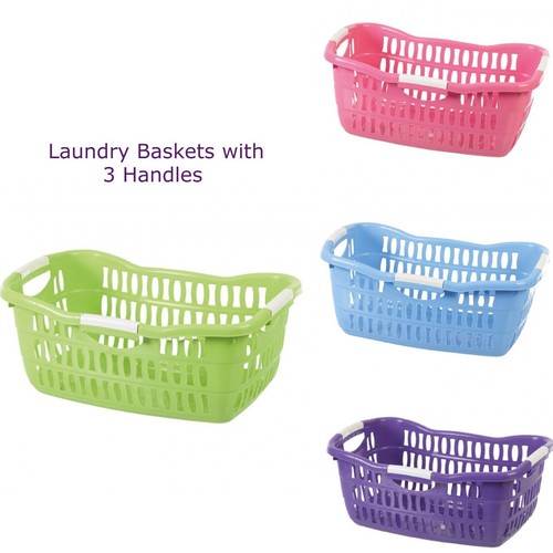 Plastic laundry basket - laundry,