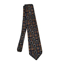 Vintage Naturally Guinness Beer Pure Silk Tie Simone Walsh Men Blue Brown Keg