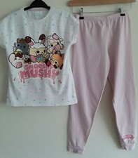 "Smooshy Mushy" pyjama set, 2 piece, white/multi, 8/9 years