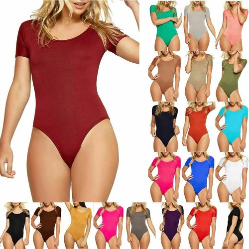 Ladies short sleeve stretchy - short,