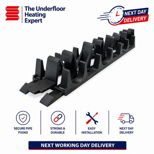 Underfloor heating clip rail - heating,