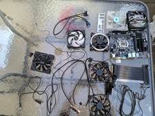Mix Joblot of PC parts Gigabyte Motherboard Fans and cables Untested