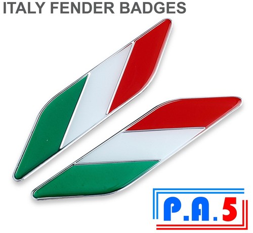 Italy flag wing fender - 2x,