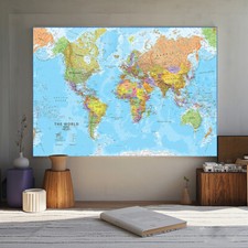 World Map Poster Wall Map of