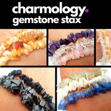 Gemstone Stax Crystal Bracelet Natural Healing Angel Chakra Genuine Jewellery
