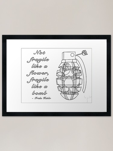 Lotus flower bomb framed - bomb,