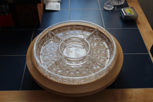 Lazy susan revolving - , glass