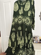 Zara Green Patterned Maxi
