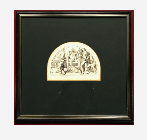 Antique engraving deer - antique,