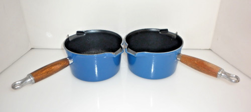 Pair blue creuset - pair,