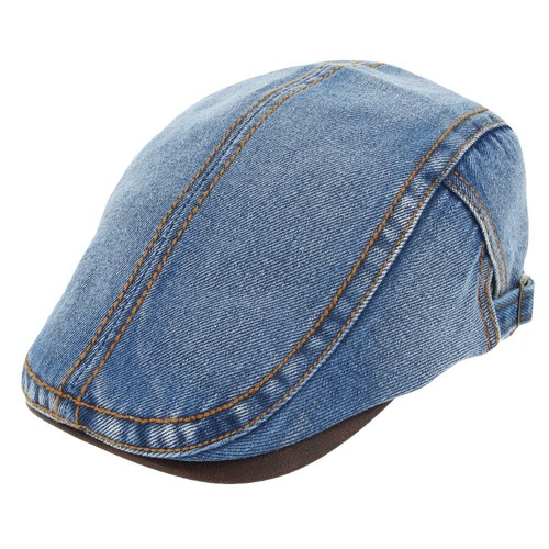 Men denim flat hat newsboy - men,